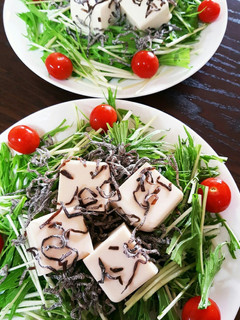 簡単すぎるっ✨水菜と豆腐のヘルシーサラダ-レシピのメイン写真
