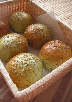 ハンバーガーに♪ほうれんそうバンズ-レシピのメイン写真