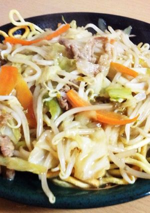 かじむー亭の太麺皿うどん-レシピのメイン写真