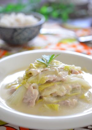 豚肉と白菜のミルフィーユ風シチュー♫-レシピのメイン写真