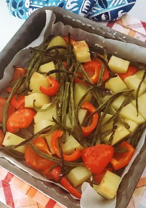 パプリカとインゲン、ポテトのオーブン焼き-レシピのメイン写真