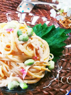 冷製梅なめたけマヨクリームパスタ素麺も◎-レシピのメイン写真