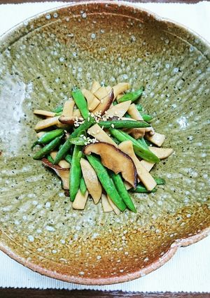 いんげんと椎茸の油炒め-レシピのメイン写真