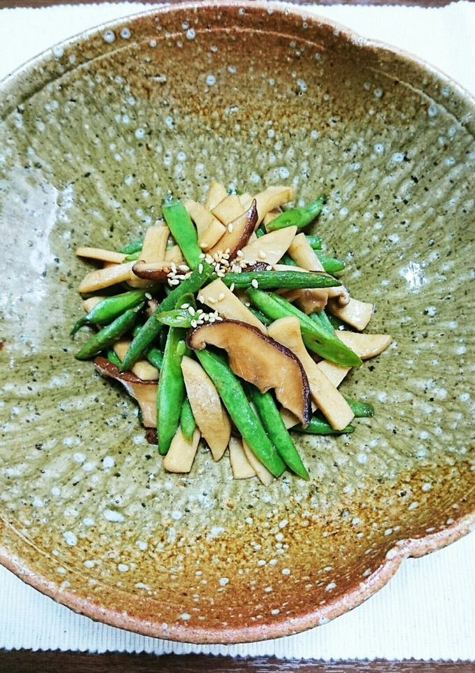 いんげんと椎茸の油炒め-レシピのメイン写真