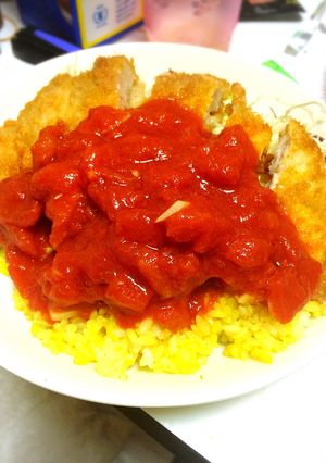 夏バテ対策トマトソースのポークカツポット-レシピのメイン写真