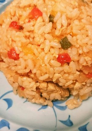 簡単チキンライス☆ケチャップライス常備菜-レシピのメイン写真