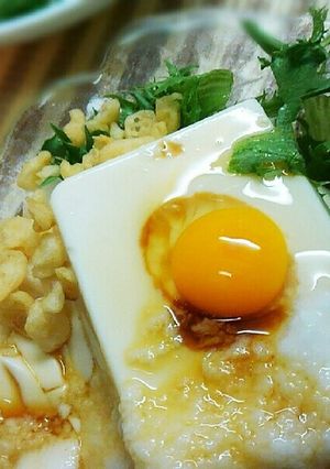 長芋と天かすの冷やっこ☺-レシピのメイン写真