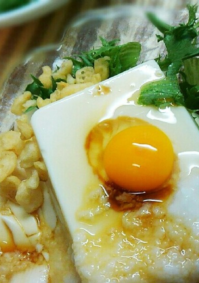 長芋と天かすの冷やっこ☺-レシピのメイン写真