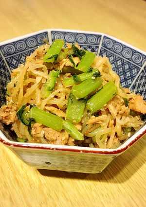 簡単ヘルシー!しらたきとツナの炒め煮-レシピのメイン写真