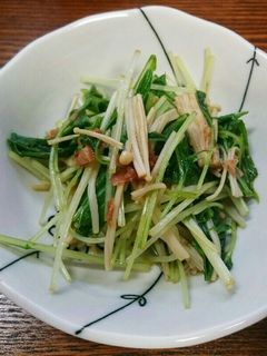 簡単☆水菜とえのきのあえもの-レシピのメイン写真