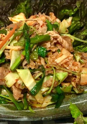 ご飯が止まらない！スタミナ⤴︎豚キムチ♪-レシピのメイン写真