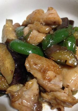簡単♪ナスと鶏肉の梅肉炒め-レシピのメイン写真