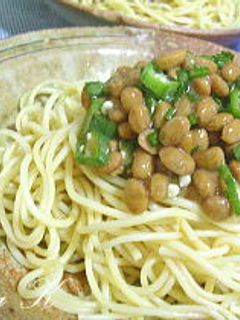 納豆&オクラ&大根おろしの和風スパゲティ-レシピのメイン写真