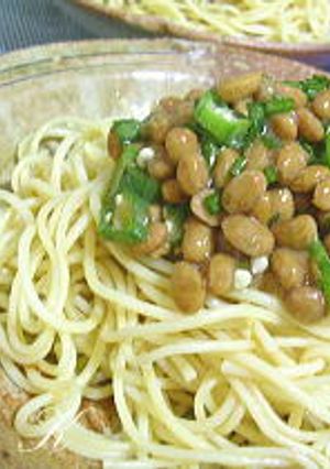 納豆＆オクラ＆大根おろしの和風スパゲティ-レシピのメイン写真