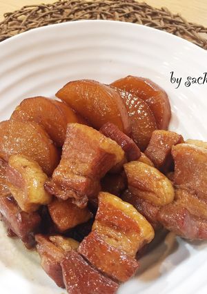 圧力鍋で！豚バラと大根のこってり煮-レシピのメイン写真