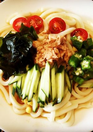 出汁を効かせたマヨ無し醤油味サラダうどん-レシピのメイン写真