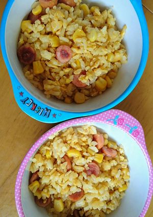 ちびごはん♡バター醤油のコーンライス!-レシピのメイン写真