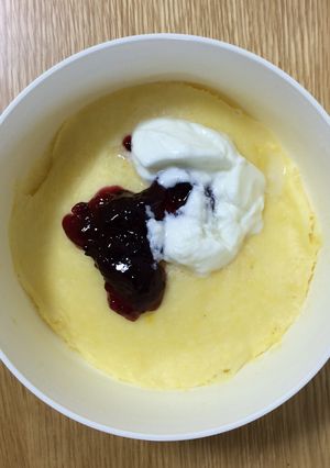 レンジでもっちり蒸しパンケーキ-レシピのメイン写真