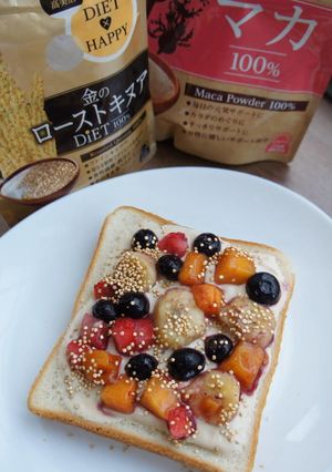 マカ・ローストキヌアのスイーツトースト-レシピのメイン写真