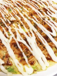 茹でて余った素麺でお好み焼き!-レシピのメイン写真