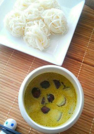 カルディ＊グリーンカレースープでつけ素麺-レシピのメイン写真
