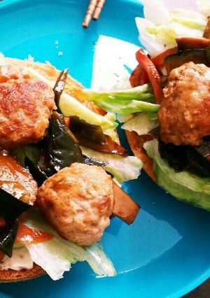鶏つくねとオイスターソー酢！野菜サンド-レシピのメイン写真