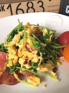 お弁当に☆時短料理豆苗とベーコンの卵とじ-レシピのメイン写真
