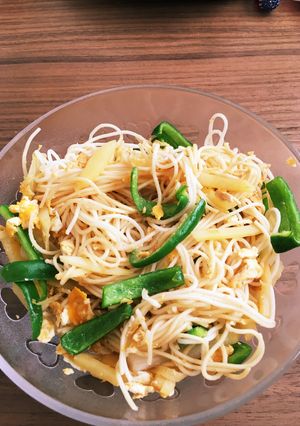 冷蔵庫整理に！簡単そうめんチャンプルー♡-レシピのメイン写真