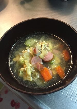 ふんわり卵の野菜スープ-レシピのメイン写真