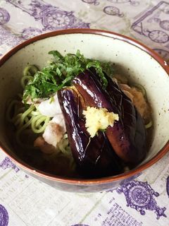 さっぱり！熱々なすと豚しゃぶみぞれ蕎麦-レシピのメイン写真