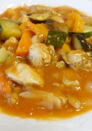 夏野菜で爽やか酢鶏-レシピのメイン写真
