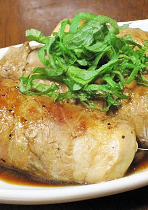 もも肉で豆腐と大葉の豚巻き*ポン酢だれ-レシピのメイン写真