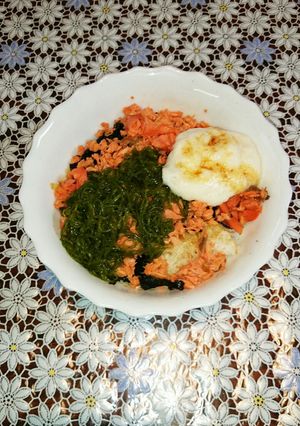 簡単！鮭フレークのネバネバ丼-レシピのメイン写真