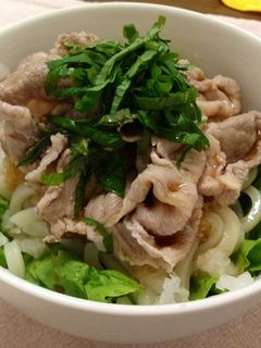 ポン酢で☆豚しゃぶサラダおろしうどん-レシピのメイン写真