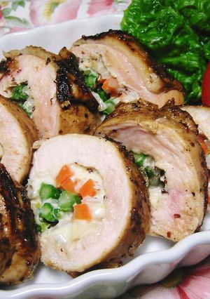 マスタードチキンのチーズ野菜ロール-レシピのメイン写真