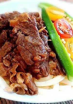 牛しぐれのとろろうどん-レシピのメイン写真