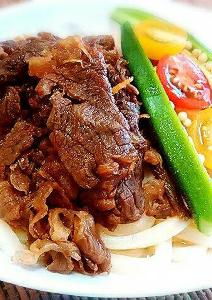 牛しぐれのとろろうどん-レシピのメイン写真