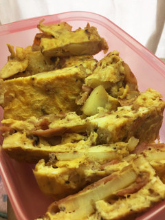 【お弁当】ベーコンポテト玉子焼き-レシピのメイン写真