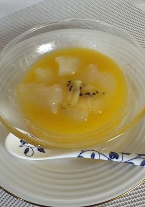 もっちりわらび餅入りマンゴージュース-レシピのメイン写真