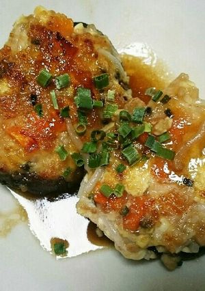 ヘルシー！お豆腐使用の椎茸の肉詰め☆-レシピのメイン写真