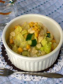 シャキシャキ野菜と揚げ玉入り♪和風サラダ-レシピのメイン写真