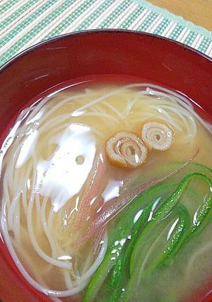 ズッキーニとそうめんのお味噌汁-レシピのメイン写真