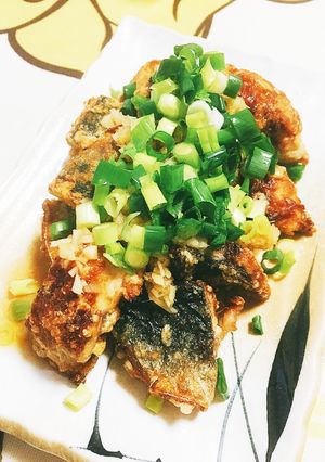 鯖の竜田揚げ焼きのネギ生姜ソースがけ♪-レシピのメイン写真