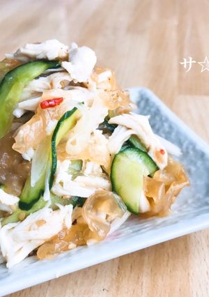 簡単！旨っ！ささみの中華クラゲ和え-レシピのメイン写真