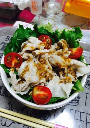 豚しゃぶサラダうどん♡-レシピのメイン写真