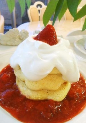 ふわしゅわとろぉ～な雪かぶりパンケーキ♡-レシピのメイン写真
