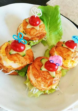 魚河岸あげ®の星の卵サラダバーガー-レシピのメイン写真
