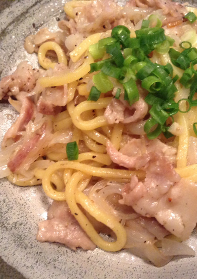 玉ねぎと豚肉の塩味焼きそば-レシピのメイン写真
