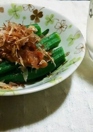 オクラの梅肉のせ‼-レシピのメイン写真