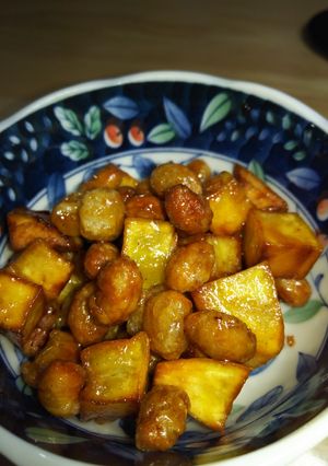 時短（？）　大豆とサツマイモのから揚げ-レシピのメイン写真